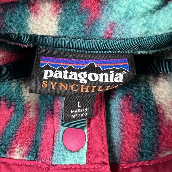Patagonia Synchilla Aztec Tribal Fleece Snap T Pullover - Picture 13 of 14